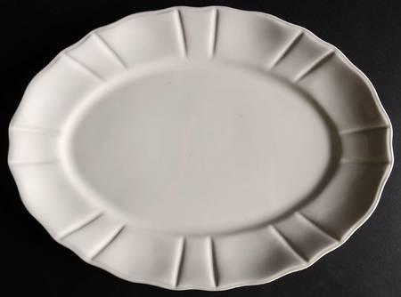 Ashley White 12" Oval Serving Platter