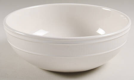 Stoneware White 9" Round Serving Bowl