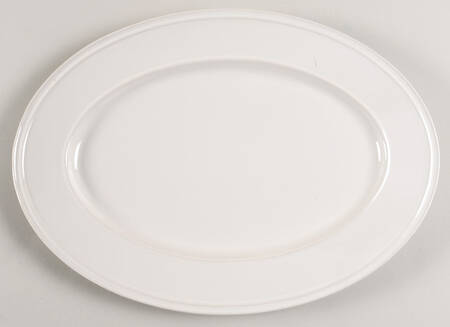 Stoneware White 14" Oval Serving Platter by JCPenney