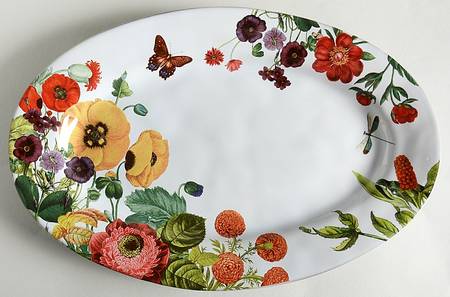 Field of Flowers 14" Oval Serving Platter by Juliska Ceramics