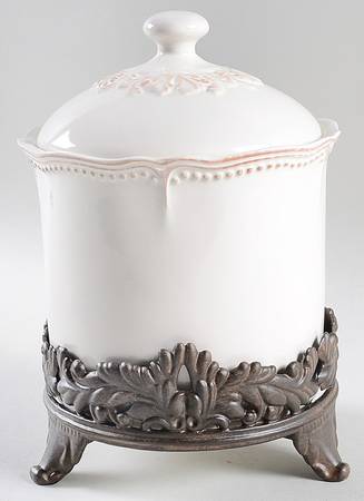Amberly Medium Canister with Metal Base
