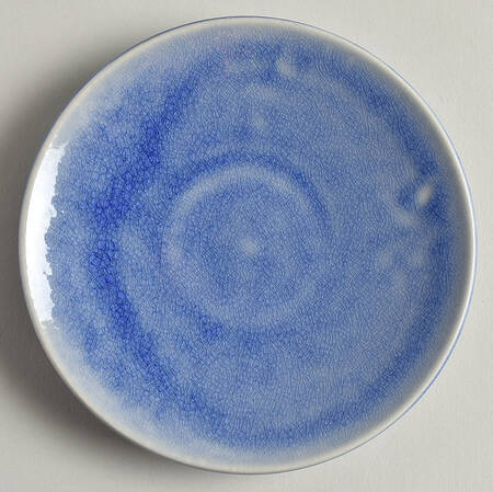 Tourron Blue Chardon Saucer for Traditional Footed Cup