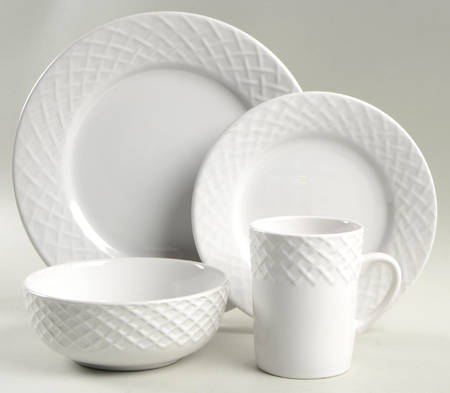 Basketweave 4 Piece Place Setting