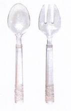 Le Panier Whitewash (2pc) Acrylic Salad Set