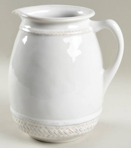 Le Panier Whitewash 8" Pitcher Vase