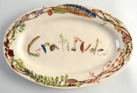 Forest Walk 14" Oval Serving Platter