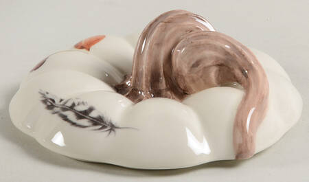 Forest Walk Lid for Small Figural Pumpkin Bowl