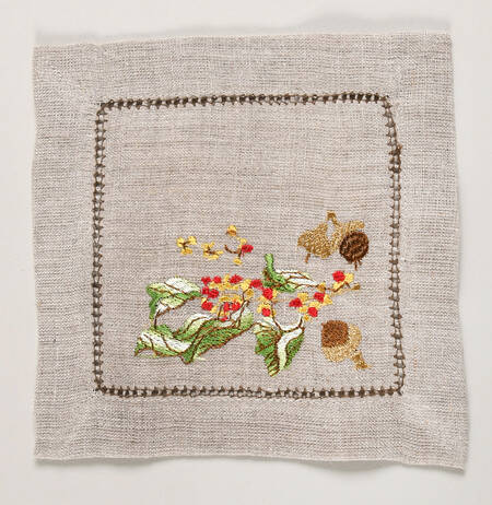 Forest Walk Embroidered Cloth Napkin by Juliska Ceramics