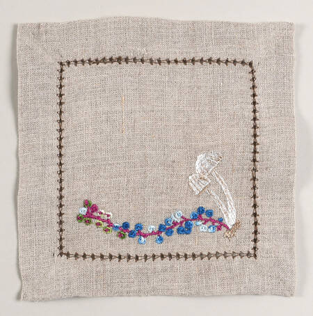 Forest Walk Embroidered Cloth Napkin by Juliska Ceramics