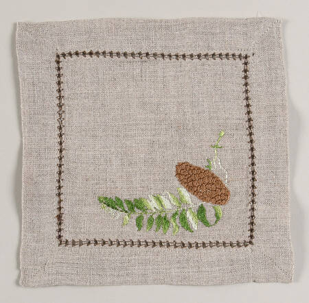 Forest Walk Embroidered Cloth Napkin by Juliska Ceramics