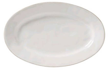 Puro Whitewash 15" Oval Serving Platter