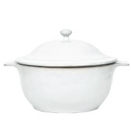 Puro Whitewash 3.5 Quart Round Covered Casserole