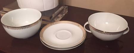 JOE94 Flat Cream Soup Bowl & Saucer Set