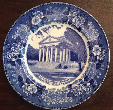 University of Virginia Blue Dinner Plate