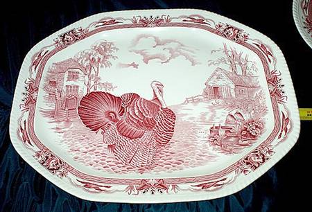 Barnyard King-Pink 21" Oval Serving Platter