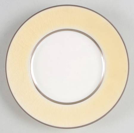 Crackle Iced Up Yellow Bread & Butter Plate
