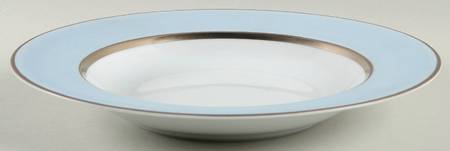 Blue Crackle Rim Soup Bowl