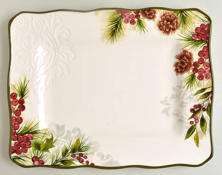 Pineberry 14" Rectangular Serving Platter