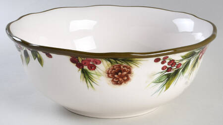 Pineberry 10" Round Serving Bowl