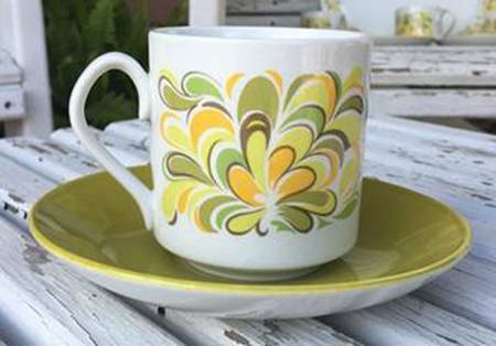 Sun Valley Flat Cup & Saucer Set