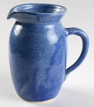 Blue Spongeware 42 Oz Pitcher