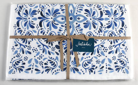 Iberian Journey Indigo 18" X 90" Cloth Table Runner