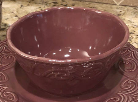 Corvella Maroon Soup/Cereal Bowl