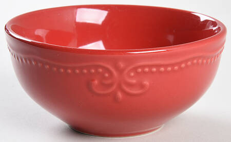 Scroll Red Fruit/Dessert (Sauce) Bowl