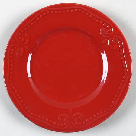 Scroll Red Bread & Butter Plate