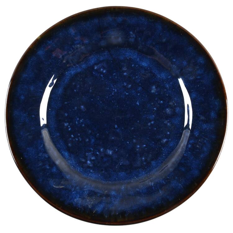 Puro Dappled Cobalt Cocktail Plate