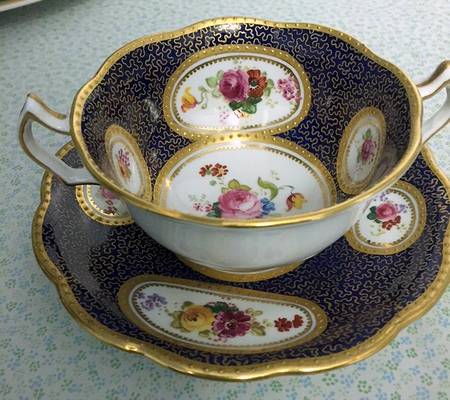 23778 Footed Cream Soup Bowl & Saucer Set