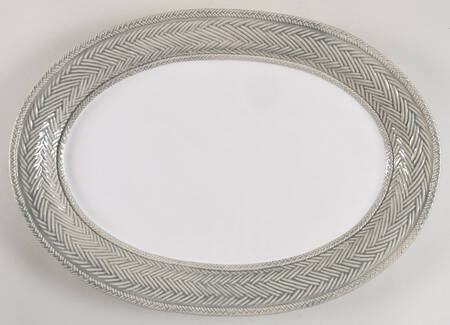 Le Panier Mist (Grey) 17" Oval Serving Platter