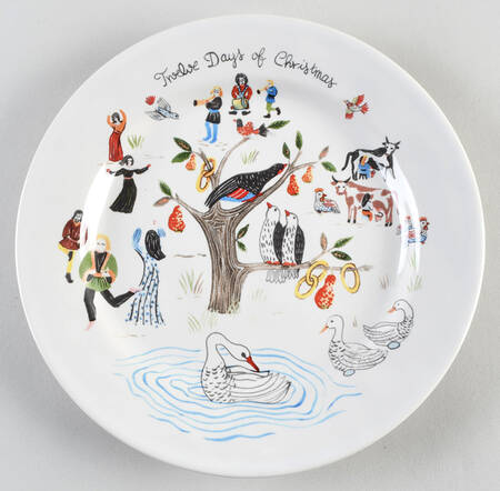 Twelve Days of Christmas Salad/Dessert Plate