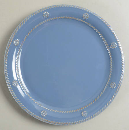 Berry & Thread-Chambray Blue Melamine Salad/Dessert Plate