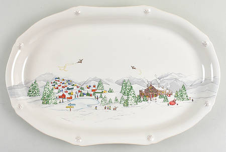 Berry and Thread North Pole 17" Oval Serving Platter