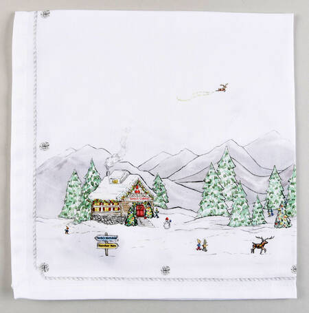 Berry and Thread North Pole 22" Cloth Napkin