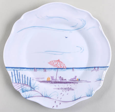 Country Estate Seaside Melamine Salad/Dessert Plate