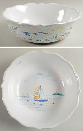 Country Estate Seaside 9" Round Serving Bowl