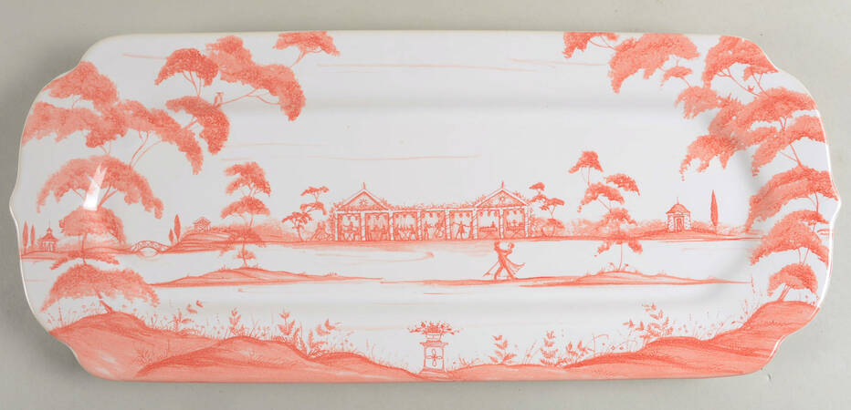 Country Estate Petal Pink 15" Rectangular Tray