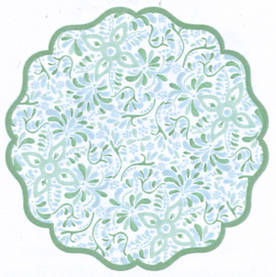 Iberian Journey Sage Round Cloth Placemat - Set of 4