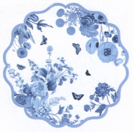 Field of Flowers Chambray Round Cloth Placemat