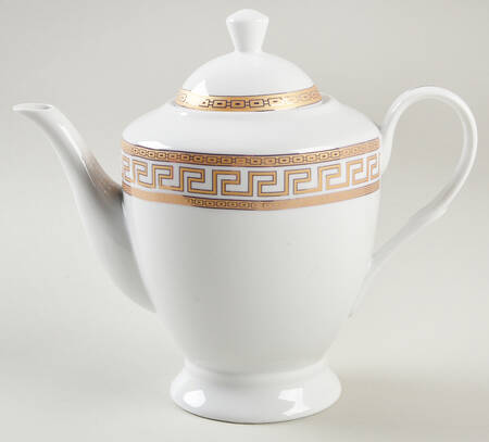 Greek Key Gold Teapot & Lid