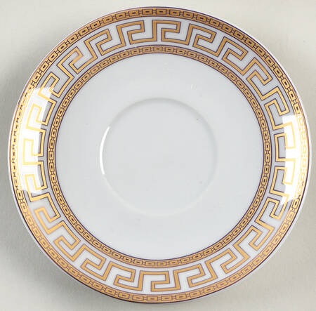 Greek Key Gold Saucer