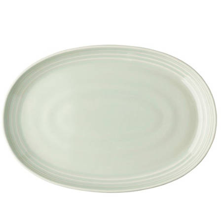 Bilbao Sage Green 17" Oval Serving Platter