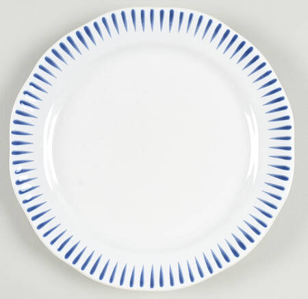 Sitio Stripe Delft Blue Salad/Dessert Plate