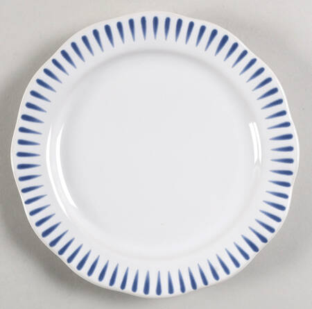 Sitio Stripe Delft Blue Cocktail Plate