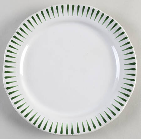 Sitio Stripe Basil Salad/Dessert Plate