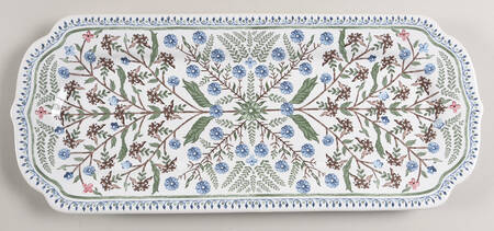 Villa Seville-Chambray 15" Rectangular Tray