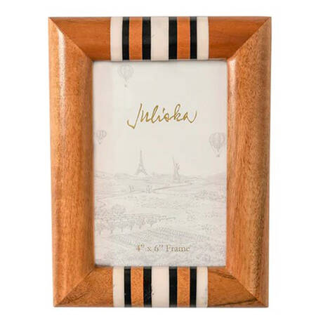 Stonewood Stripe Frame-Holds 4" X 6"