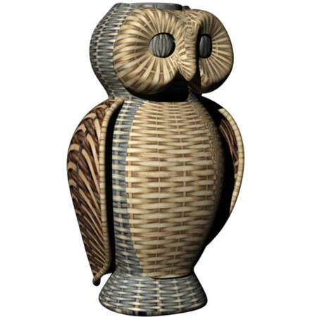 Devon Willow Owl Figurine & Glass Vase